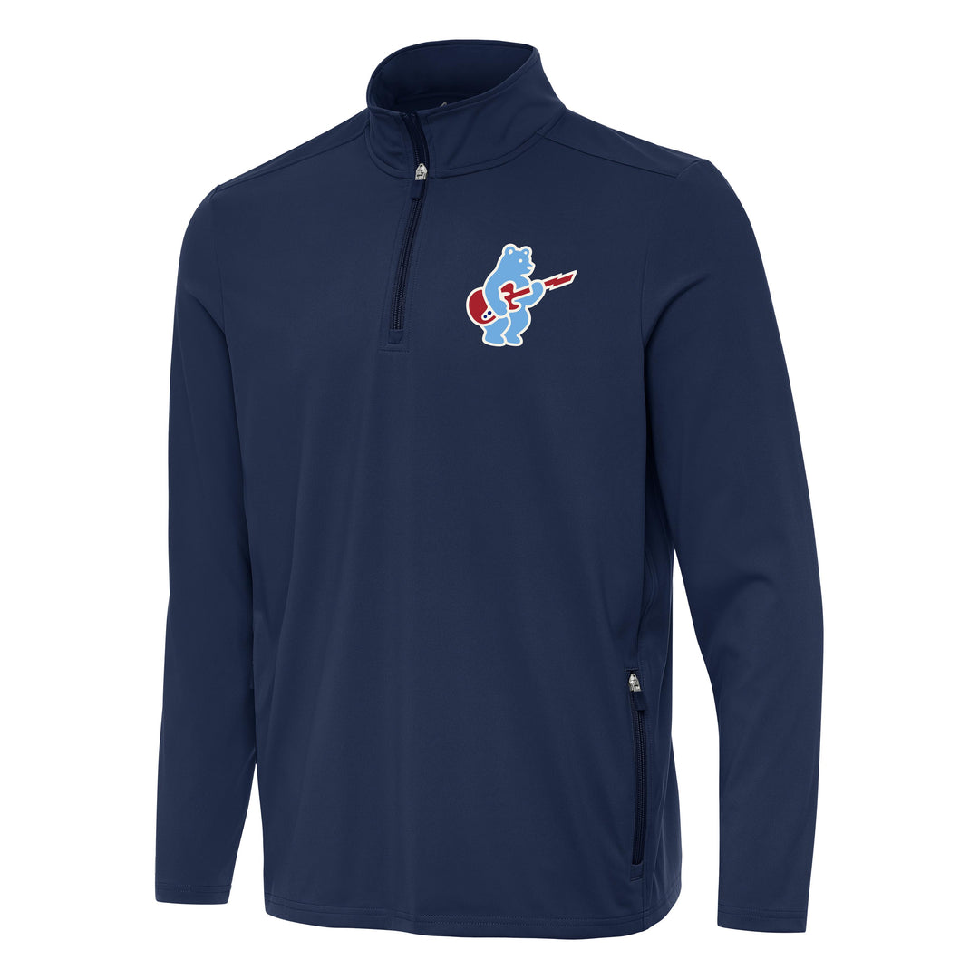 Chicago Cubs Blues Bear Navy Perilous Quarter Zip by Antigua Sweatshirts & Hoodies Ivy Shop