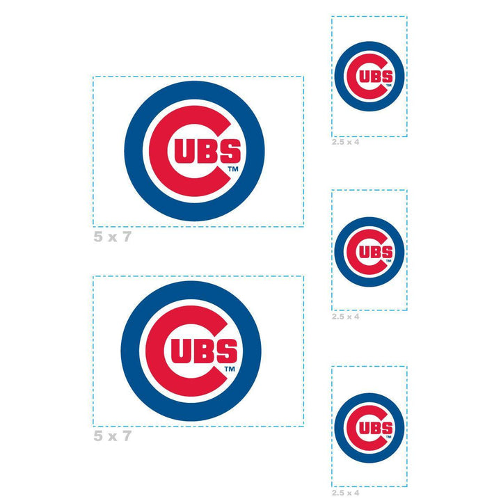 Chicago Cubs - 5 Logo Minis (Mixed Sizes) - Official MLB - Reusable Vinyl Decals Minis UNASSIGNED