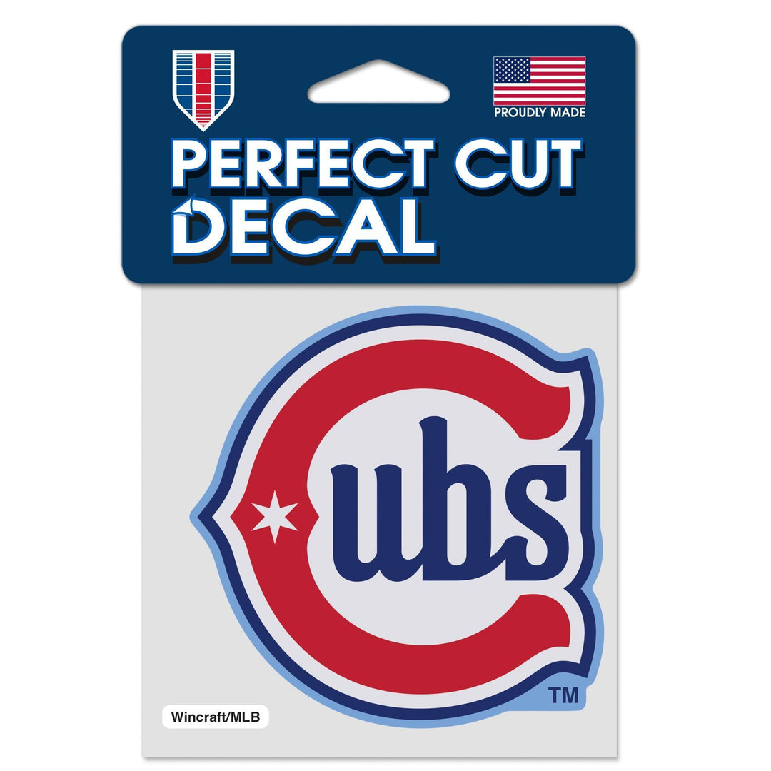 Chicago Cubs Alt Blues Perfect Cut Decal 4x4 by Wincraft WINCRAFT INCORPORATED