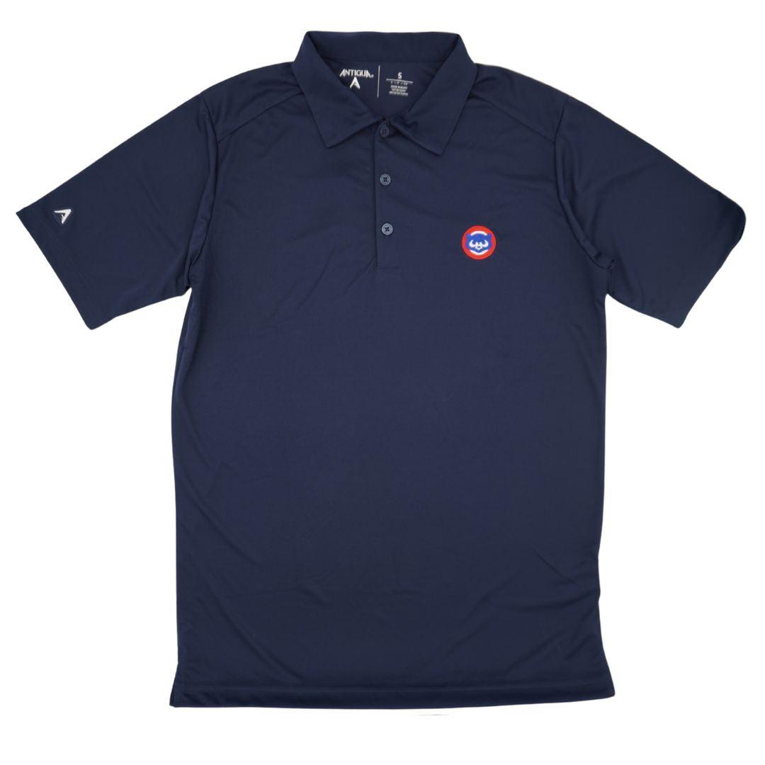 CHICAGO CUBS ANTIGUA MEN'S 1984 LOGO NAVY TRIBUTE POLO Polo ANTIGUA