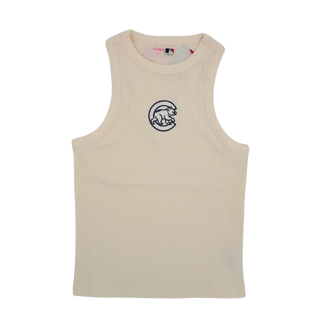 CHICAGO CUBS TEREZ WOMEN'S WALKING BEAR NATURAL TANK TOP TANK TOPS Terez