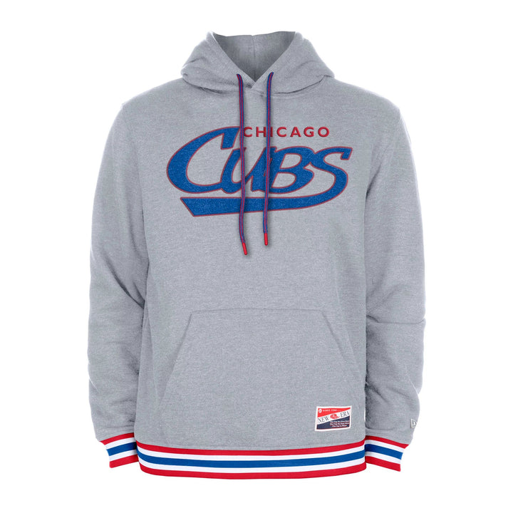 Chicago Cubs New Era Men's Grey Script Hoodie Sweatshirts & Hoodies NEW ERA CAP COMPANY INC