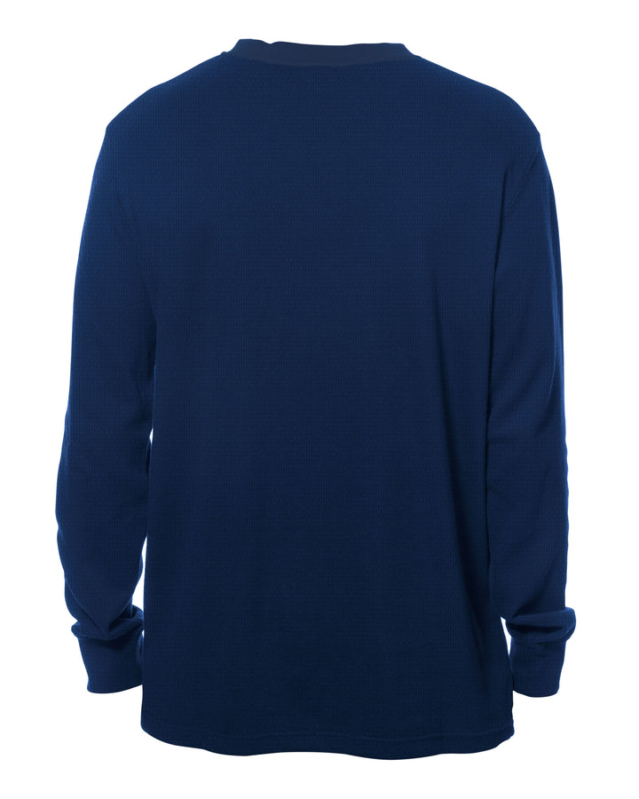 Chicago Cubs New Era Men's 1914 Long Sleeve Navy Henley Long Sleeve Tees NEW ERA CAP COMPANY INC