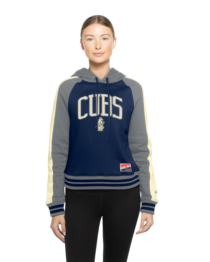 Chicago Cubs 1914 Throwback Women's Pullover Hoodie Navy by New Era Sweatshirts & Hoodies Ivy Shop