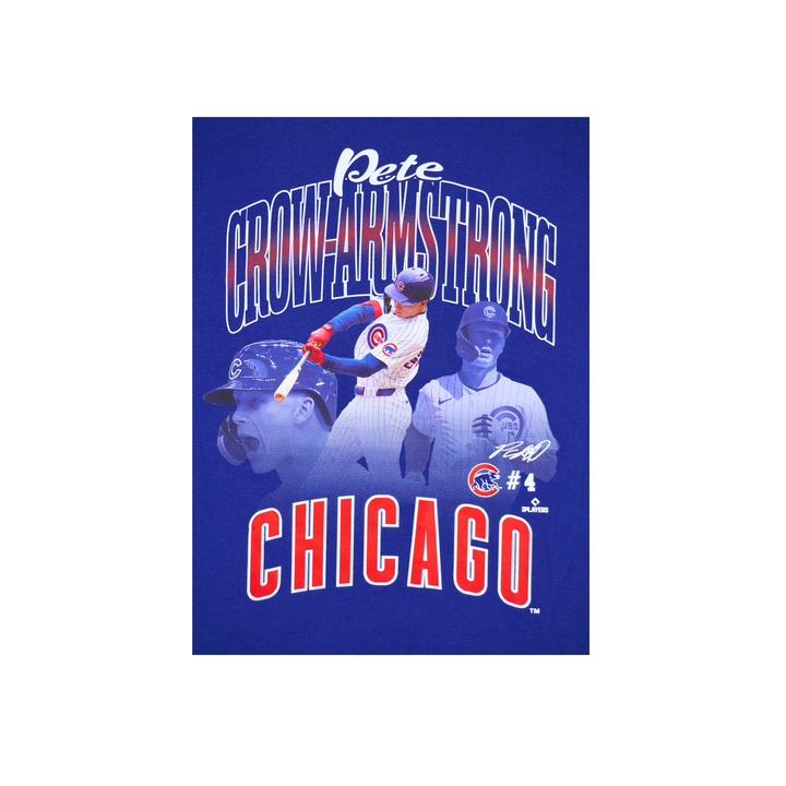 Chicago Cubs Pete Crow Armstrong Triple Pic Youth Tee by New Era OUTERSTUFF LLC
