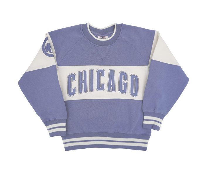 Chicago Cubs Pastel Crew Youth Sweatshirt in Light Blue by Outerstuff Sweatshirts & Hoodies OUTERSTUFF LLC
