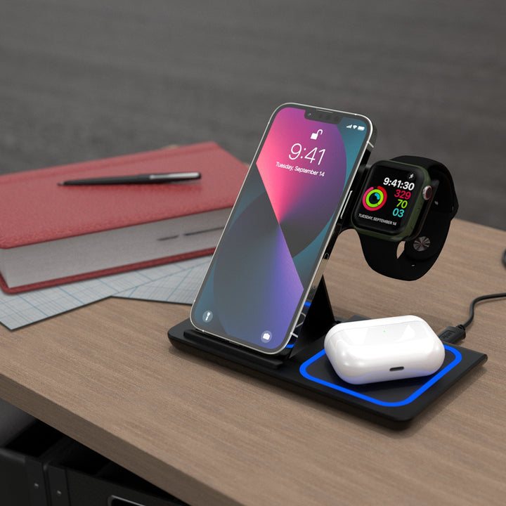 Chicago Cubs Linen 3 in 1 Charging Station Chargers and Powerbanks Keyscaper