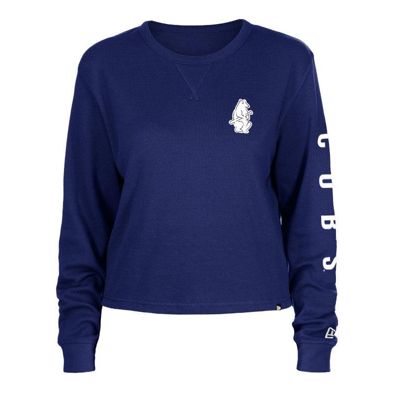 CHICAGO CUBS NEW ERA WOMEN'S 1914 NAVY LONG SLEEVE THERMAL Long Sleeve Tees NEW ERA CAP COMPANY INC