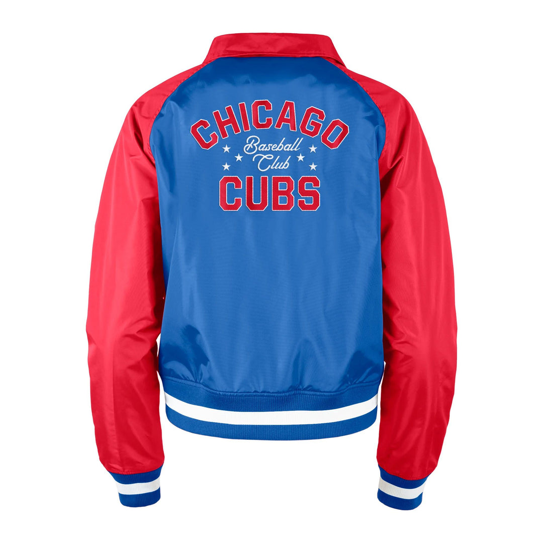 CHICAGO CUBS NEW ERA WOMEN'S RED AND BLUE COACH JACKET Jackets & Outerwear NEW ERA CAP COMPANY INC