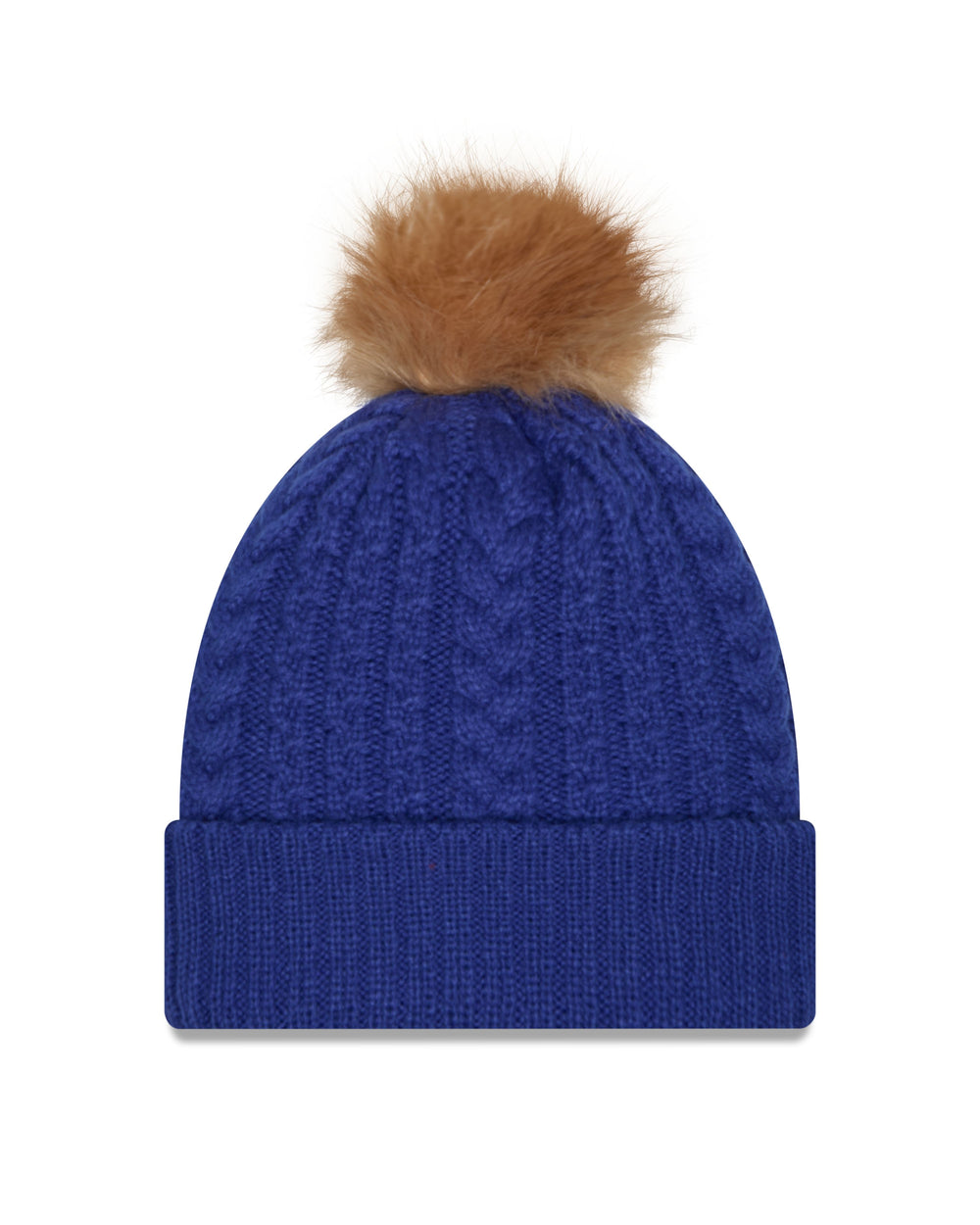 Chicago Cubs New Era Women's Walking Bear Royal Blue Luxe Knit Cap Knits Ivy Shop