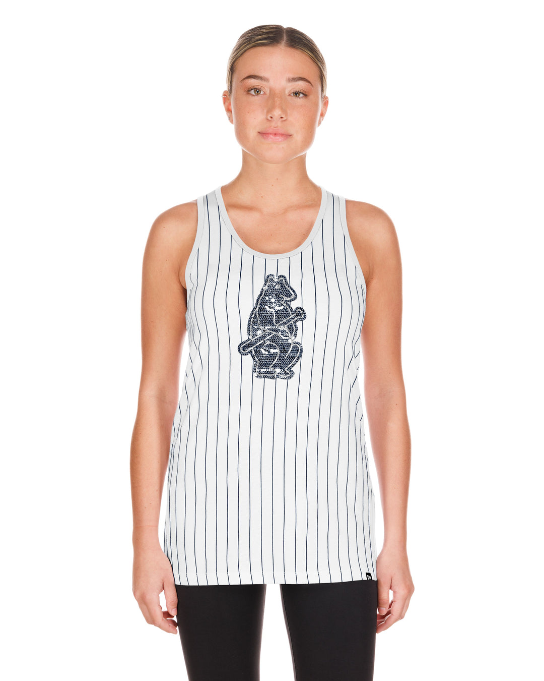 Chicago Cubs 1914 Gameday Tank Pinstripe White by New Era Women's Tank Top NEW ERA CAP COMPANY