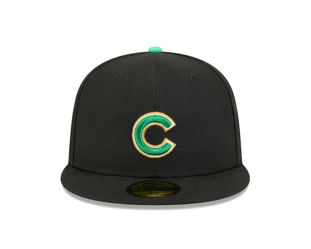 Chicago Cubs 2026 St. Patrick's Day Black 59FIFTY Fitted Cap by New Era