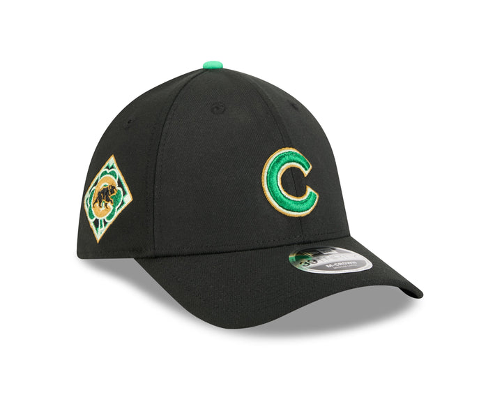Chicago Cubs 2026 St. Patrick's Day Black 39Thirty Cap by New Era
