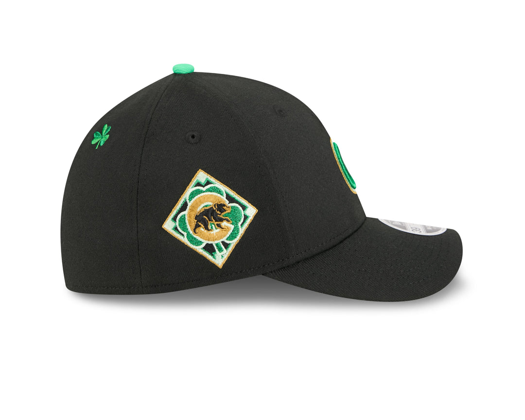 Chicago Cubs 2026 St. Patrick's Day Black 39Thirty Cap by New Era