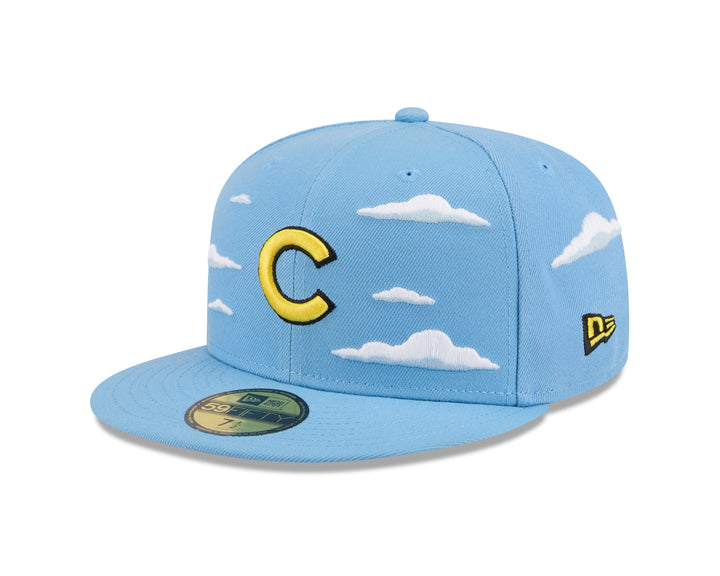 Chicago Cubs x The Simpsons Clouds Light Blue 59FIFTY Fitted Cap by New Era