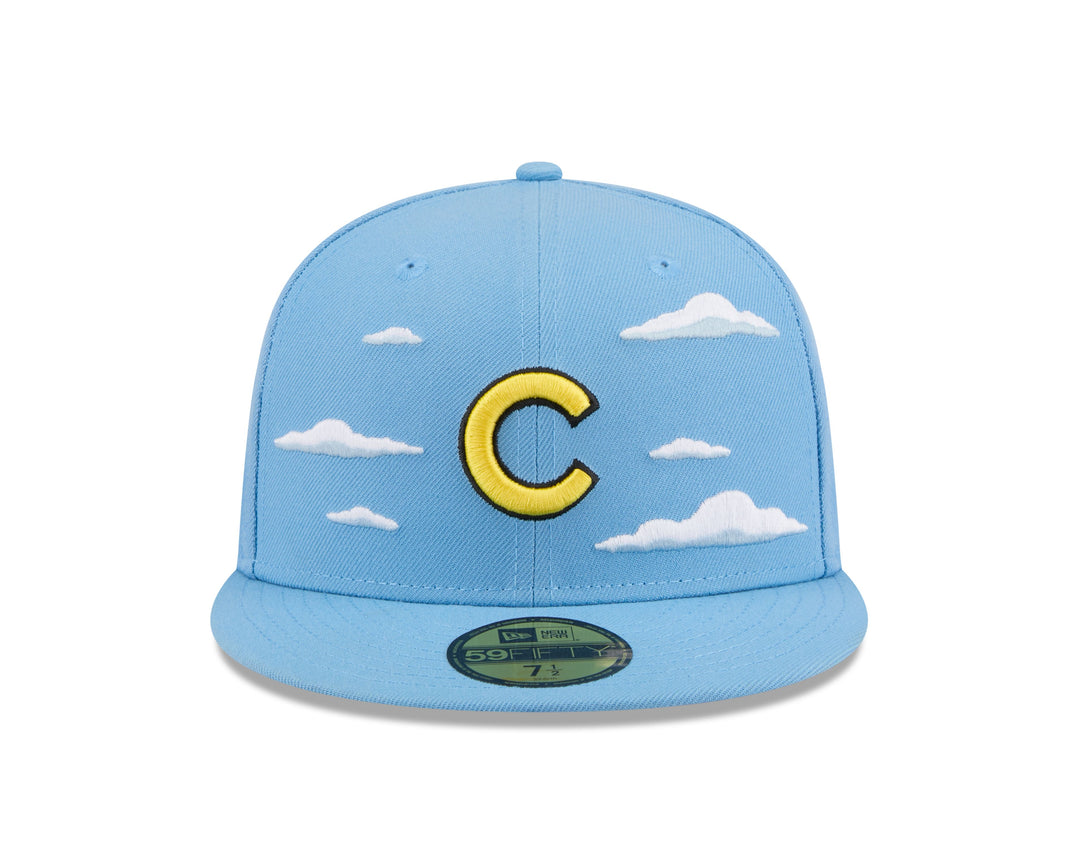 Chicago Cubs x The Simpsons Clouds Light Blue 59FIFTY Fitted Cap by New Era