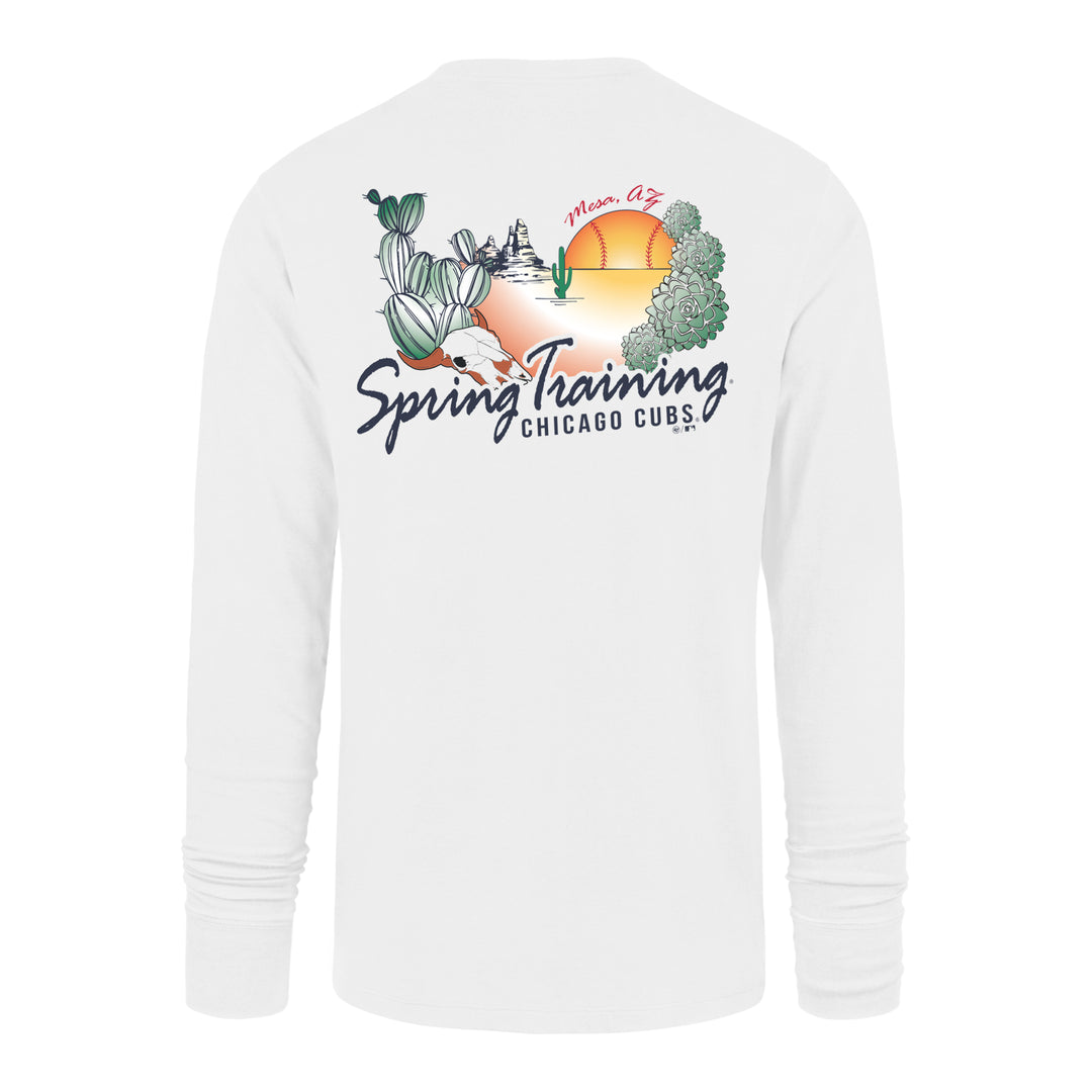 Chicago Cubs Spring Training Postcard White Men's Long Sleeve Tee by '47 Brand Tees '47 Brand