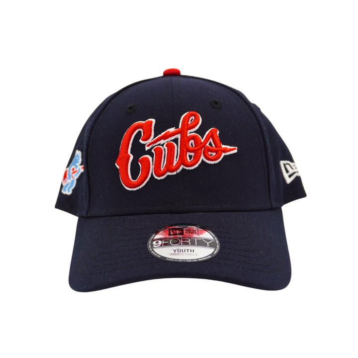Chicago Cubs Alt 2 Electric Script Youth Navy 9Forty Cap by New Era Cap NEW ERA CAP COMPANY