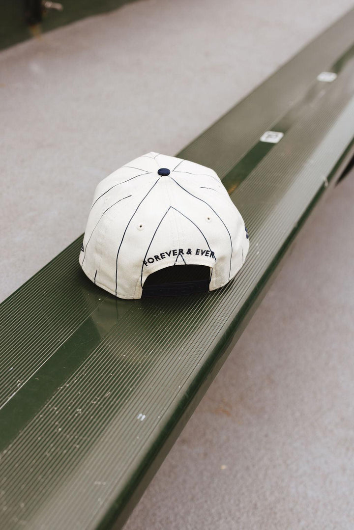 Chicago Cubs X Alice & Wonder Vintage Logo Pinstripe Cap Caps Alice & Wonder