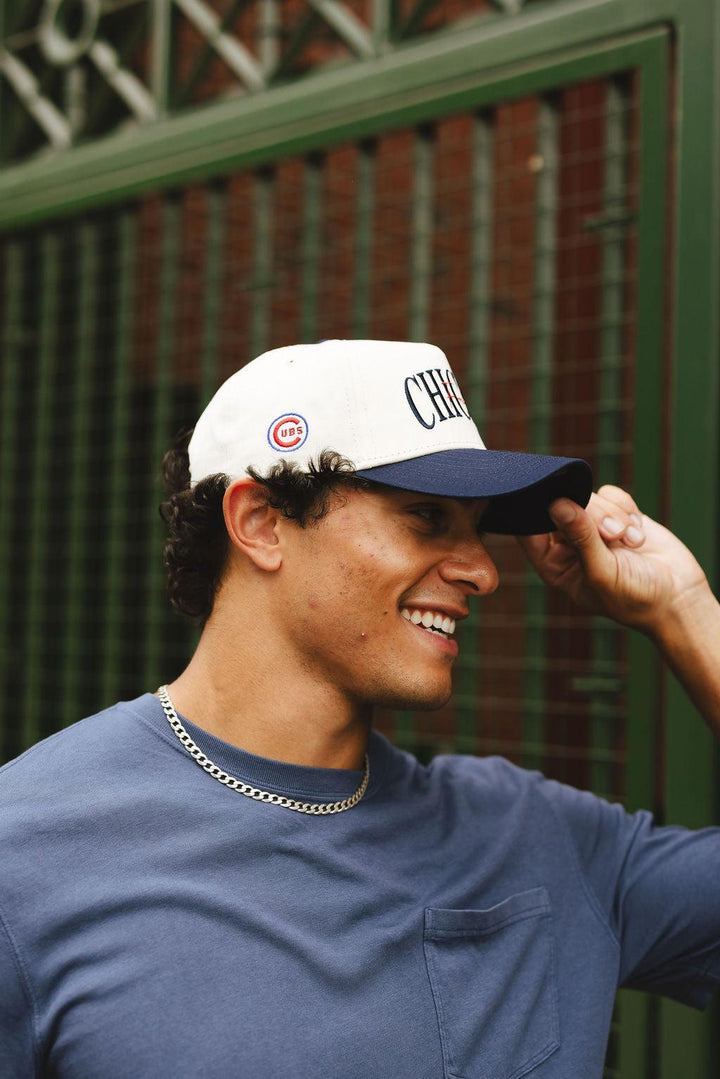 Chicago Cubs X Alice & Wonder Chicago Forever Two Tone Puff Cap Caps Alice & Wonder