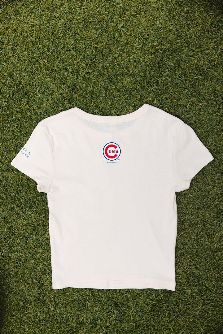 Chicago Cubs X Alice & Wonder Women's Marquee Baby Tee Alice & Wonder