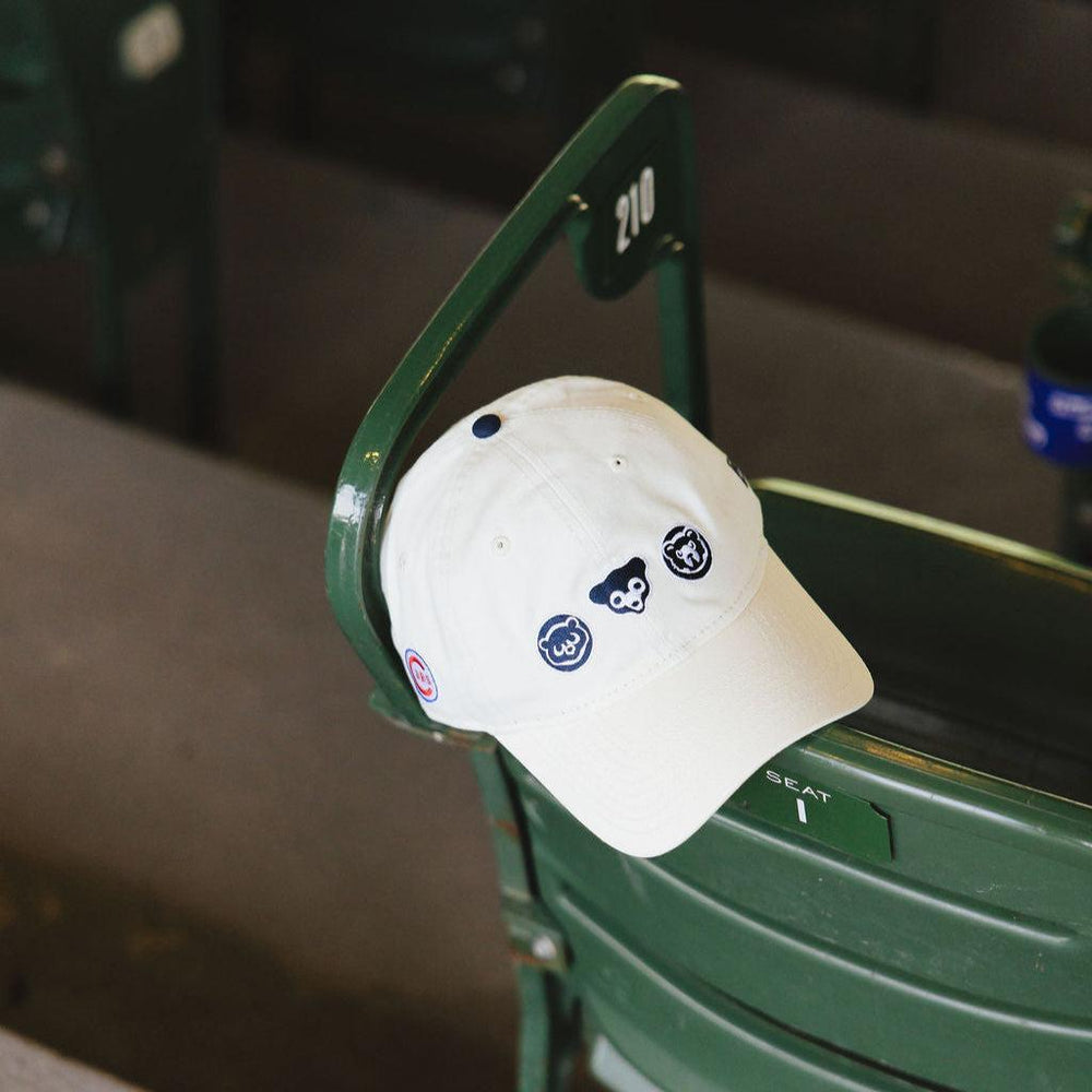 Chicago Cubs X Alice & Wonder Triple Bears Dad Cap White Caps Alice & Wonder