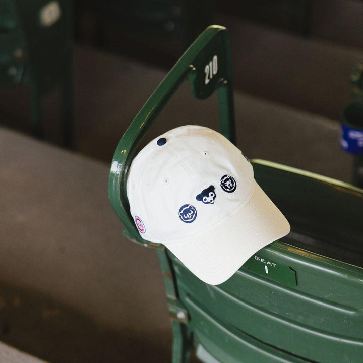 Chicago Cubs X Alice & Wonder Triple Bears Dad Cap White Caps Alice & Wonder