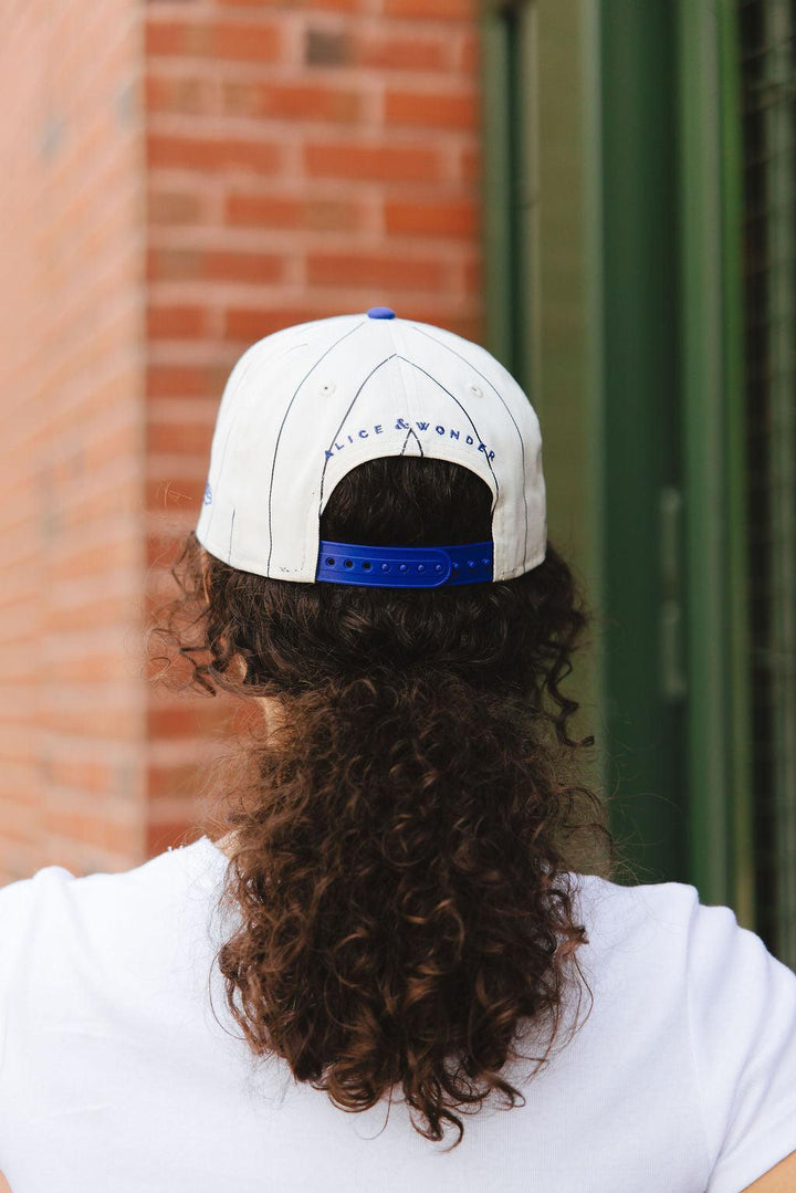 Chicago Cubs X Alice & Wonder Chicago Pinstripe Puff Cap Caps Alice & Wonder