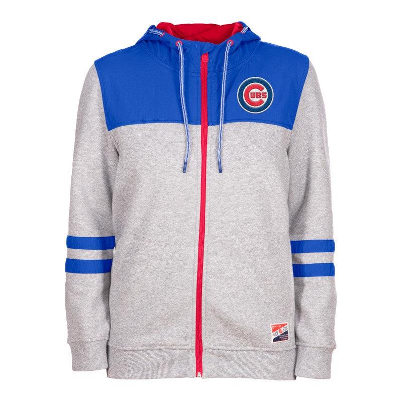 CHICAGO CUBS NEW ERA WOMEN'S C LOGO GREY ZIP HOODIE Sweatshirts & Hoodies NEW ERA CAP COMPANY INC