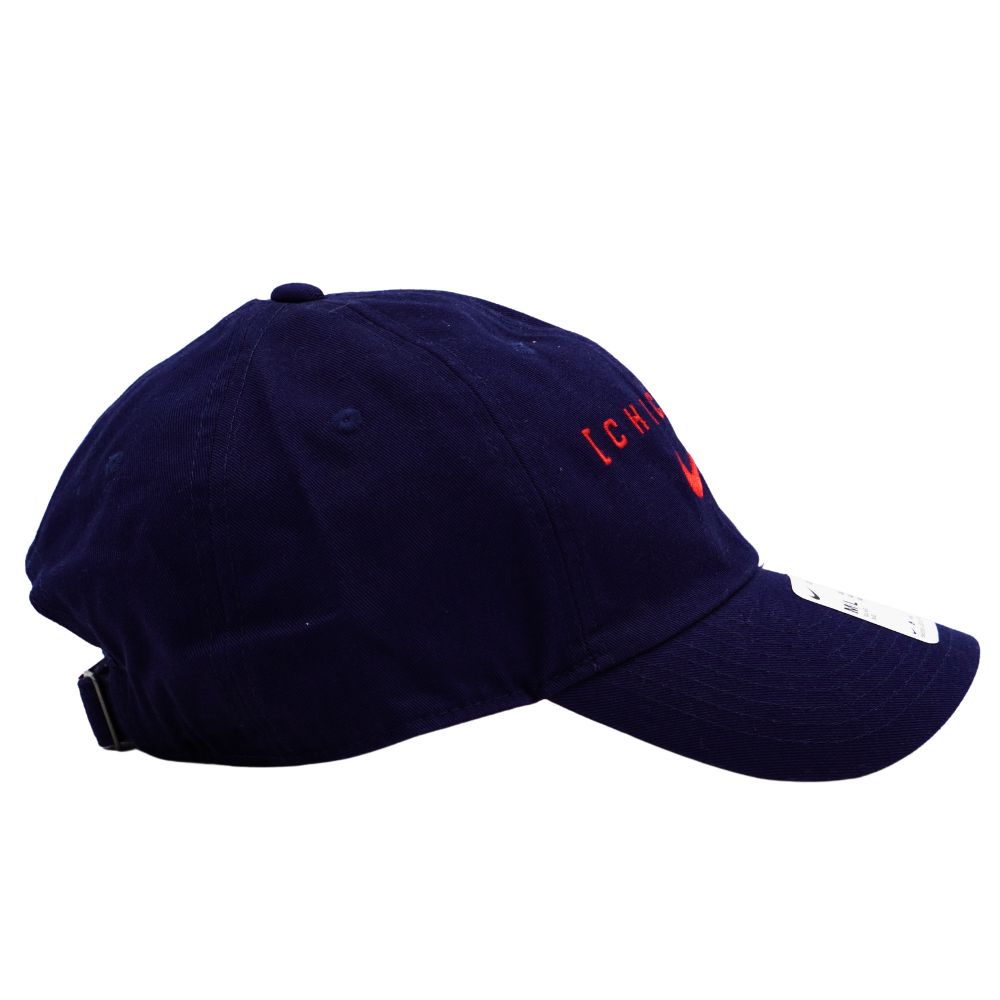 Chicago Cubs Nike Primetime Club Cap in Navy with Red Chicago Lettering Caps Ivy Shop