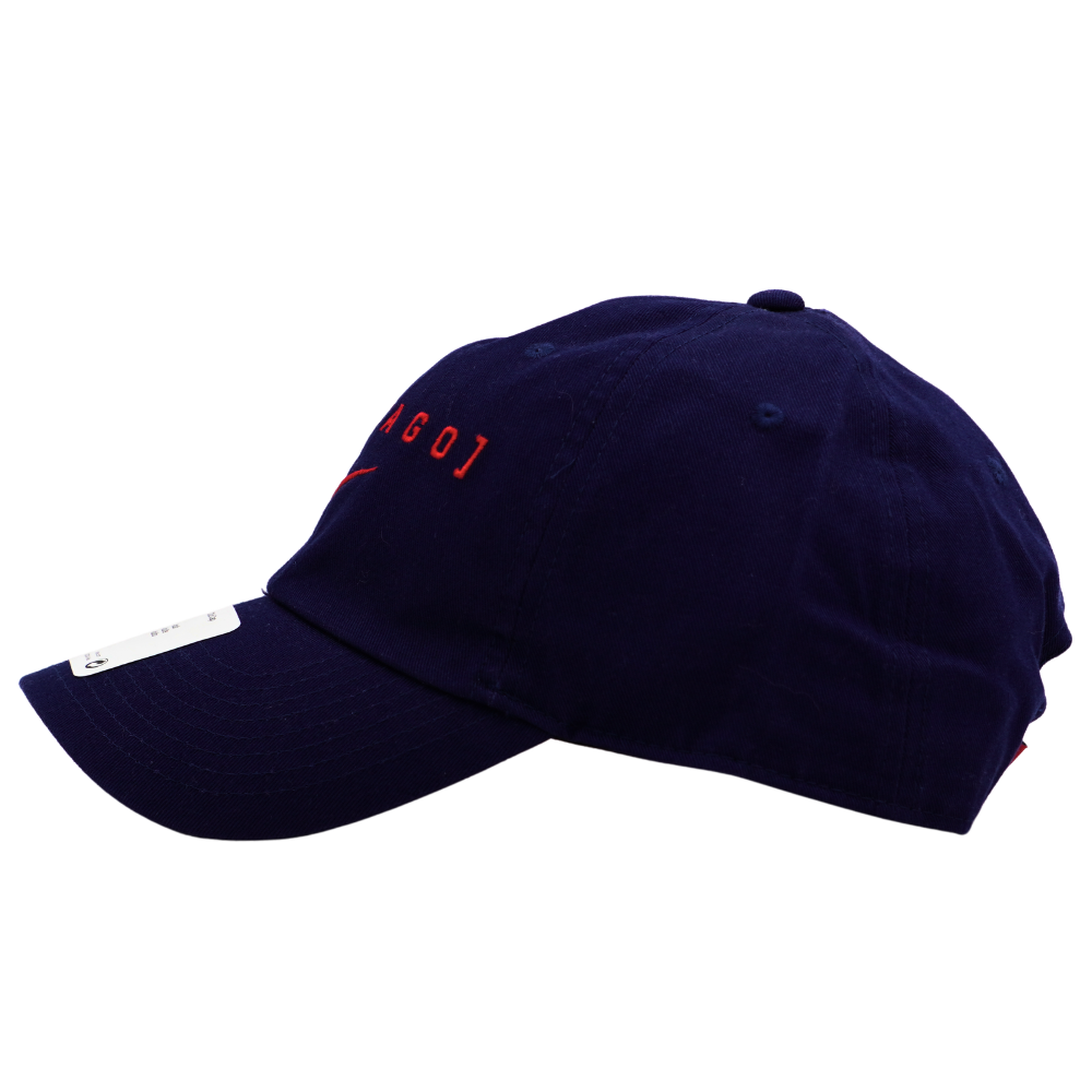 Chicago Cubs Nike Primetime Club Cap in Navy with Red Chicago Lettering Caps Ivy Shop