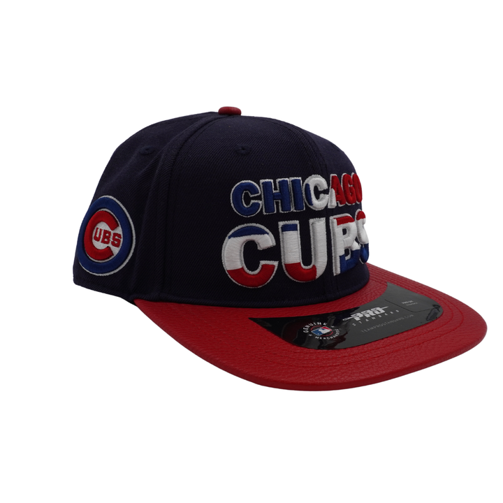 Chicago Cubs Dominican Republic Flag Leather Adjustable Cap by Pro Standard PRO STANDARD