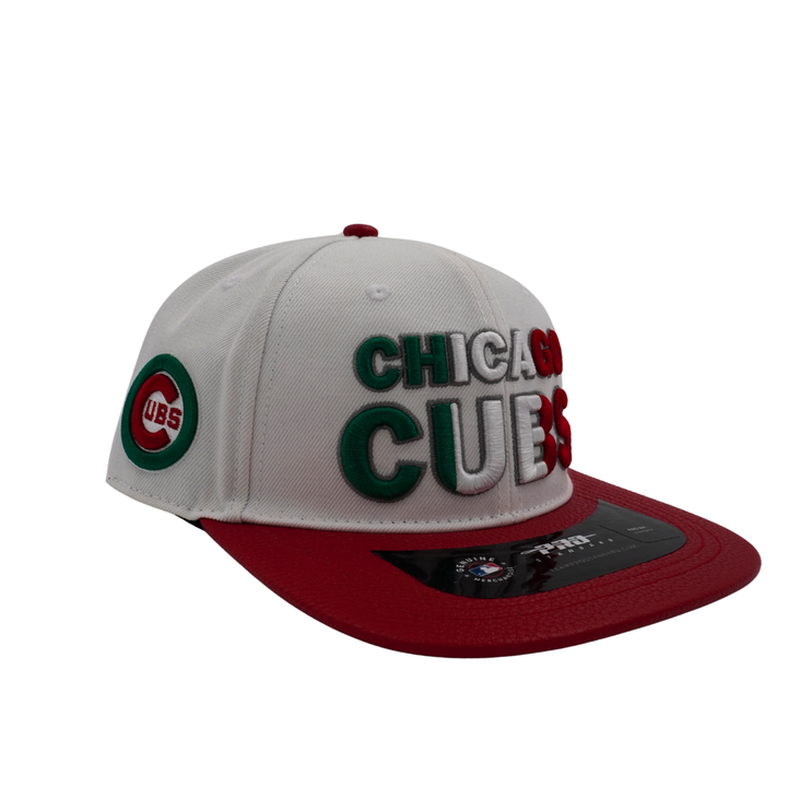 Chicago Cubs Mexico Flag Leather Adjustable Cap by Pro Standard PRO STANDARD