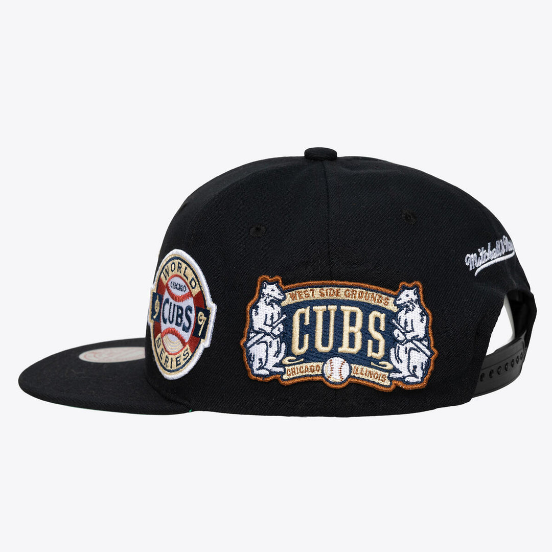 CAA CUB ALL OVER SNAP BLACK MITCHELL n NESS