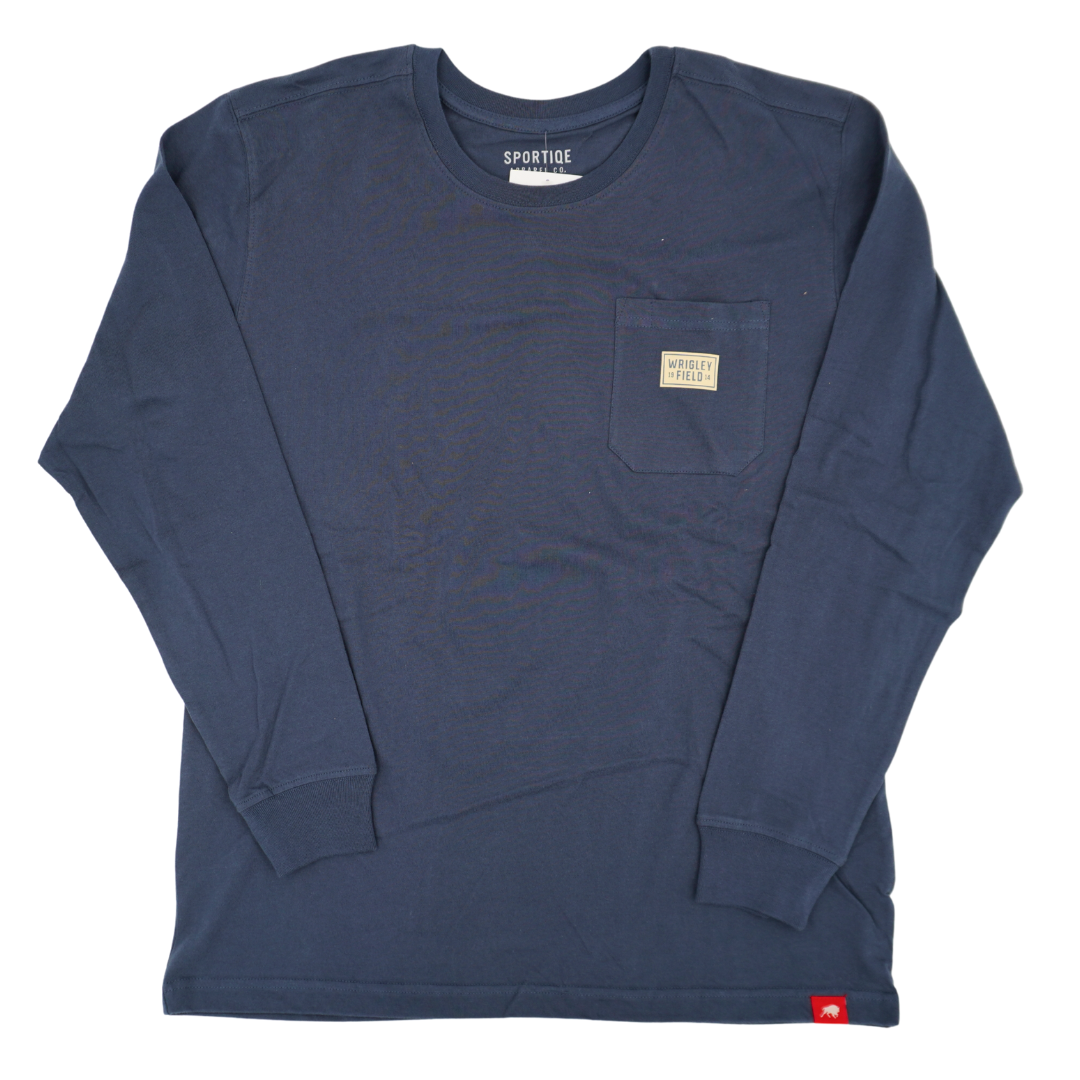 Wrigley Field Wales Long Sleeve T-Shirt - Canyon Blue Long Sleeve Tees Ivy Shop