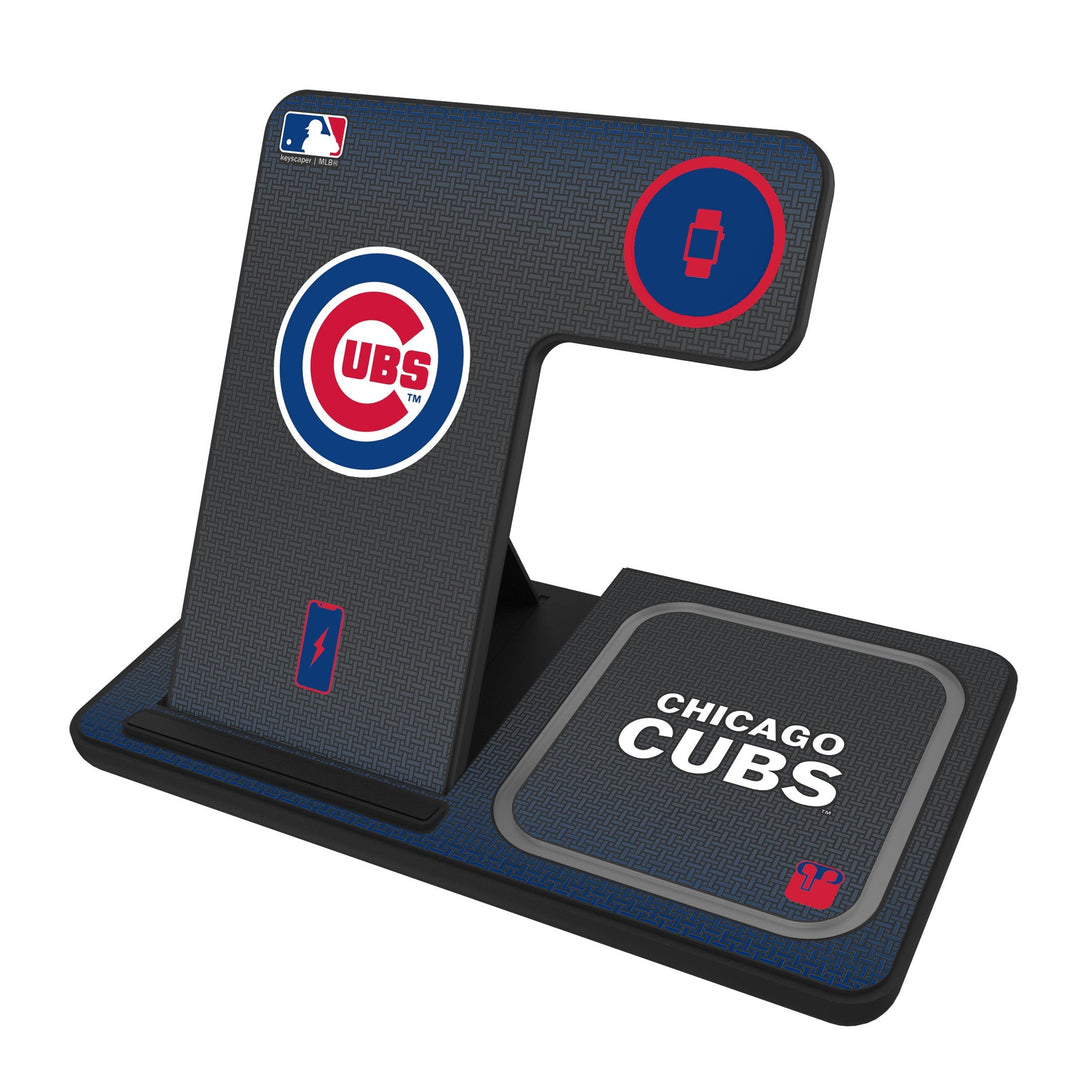 Chicago Cubs Linen 3 in 1 Charging Station Chargers and Powerbanks Keyscaper