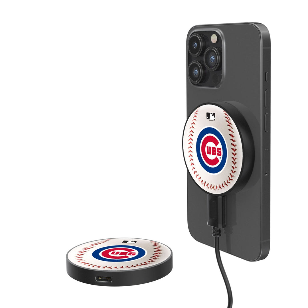 Chicago Cubs Baseball 15-Watt Wireless Magnetic Charger Chargers and Powerbanks Keyscaper