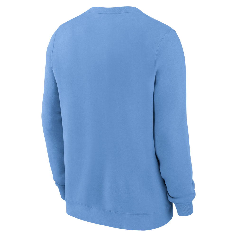 Chicago Cubs Nike Twill Crewneck Sweatshirt in Light Blue Sweatshirts & Hoodies NIKE USA