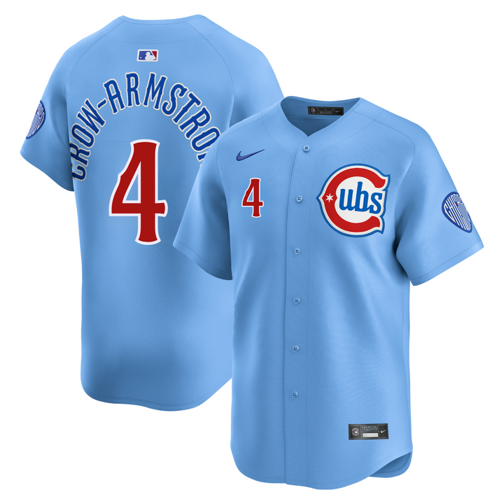 Chicago Cubs Pete Crow-Armstrong Blues Alternate Limited Baby Blue Jersey by Nike Jerseys Ivy Shop