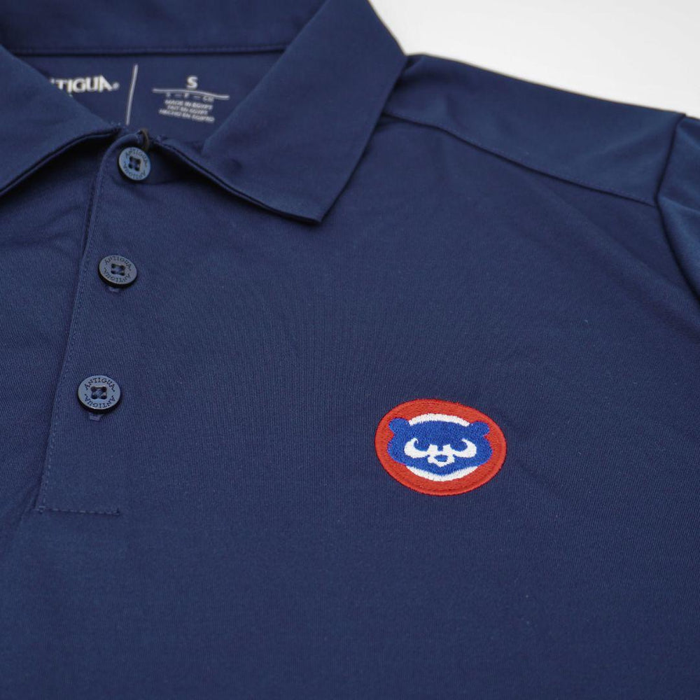 CHICAGO CUBS ANTIGUA MEN'S 1984 LOGO NAVY TRIBUTE POLO Polo ANTIGUA