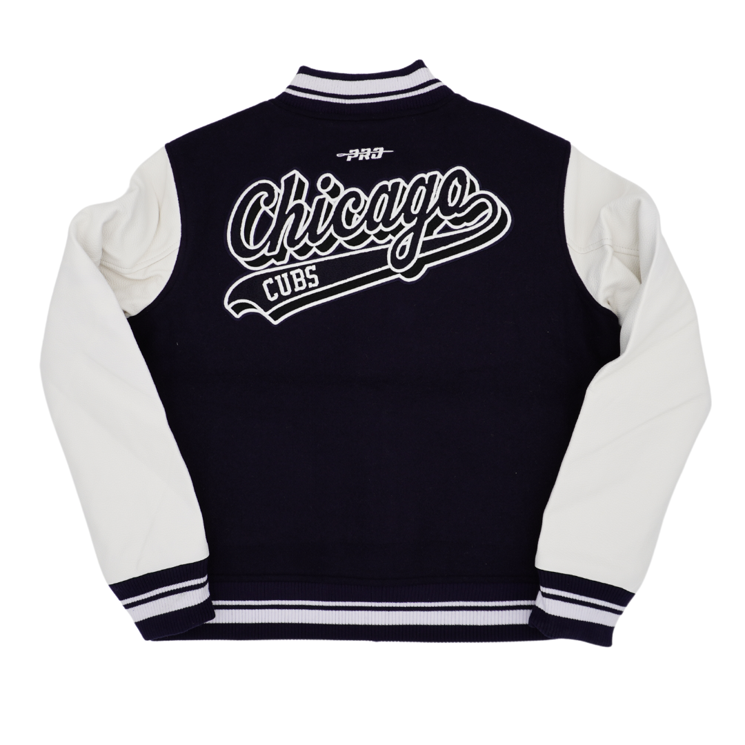 CHICAGO CUBS PRO STANDARD WOMEN'S LETTERMAN JACKET Jackets & Outerwear PRO STANDARD