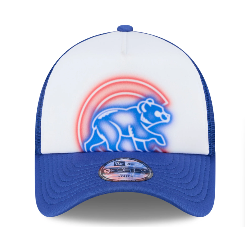 Chicago Cubs Painted Walking Bear White & Royal Toddler 9Forty Trucker Cap by New Era Cap NEW ERA CAP COMPANY