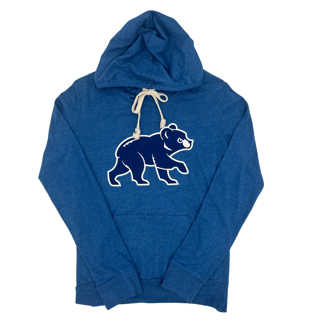 CHICAGO CUBS NEW ERA WOMEN'S WALKING BEAR BLUE ON BLUE HOODIE Sweatshirts & Hoodies NEW ERA CAP COMPANY INC