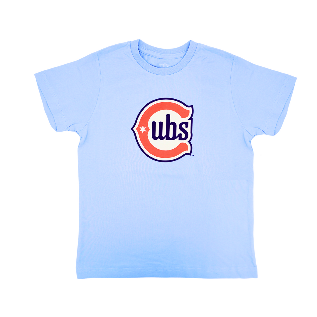 Chicago Cubs Blues Alt Logo Tee in Powder Blue by Outerstuff Kids T-Shirt OUTERSTUFF LLC