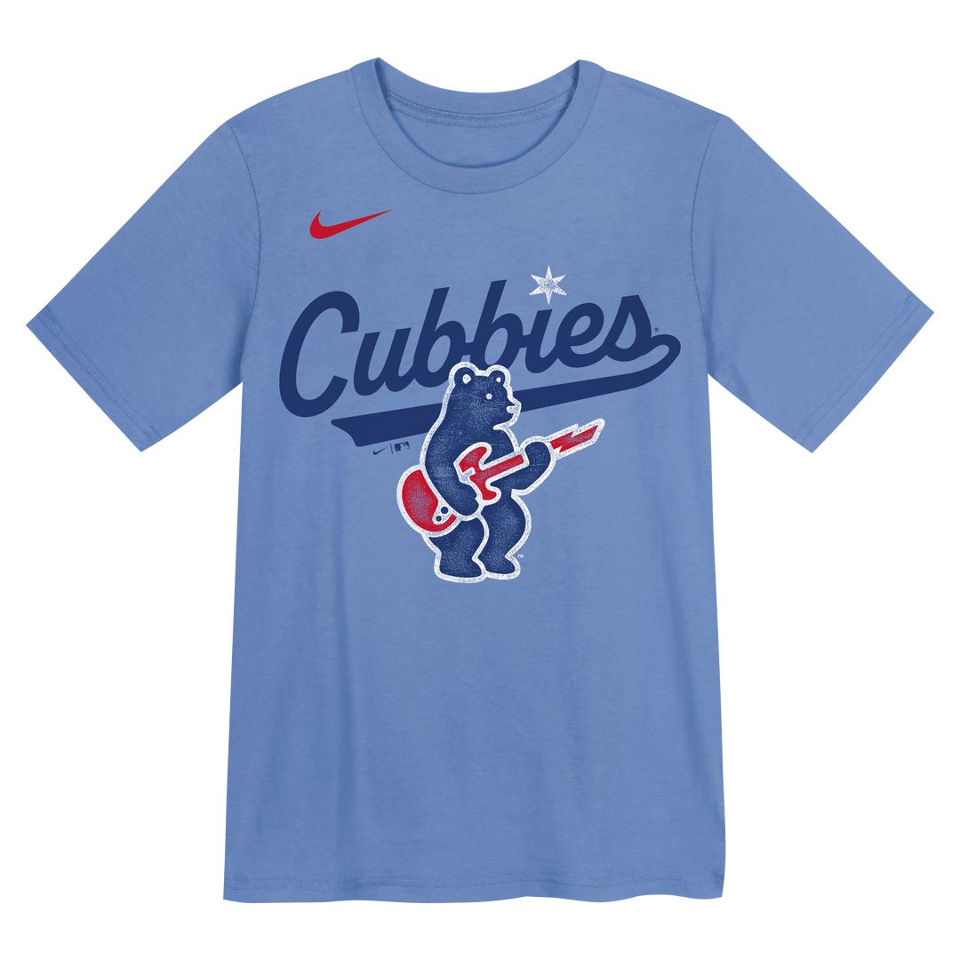 Chicago Cubs Blues Alternate Rock Bear Youth Tee (4–7) by Nike T-Shirt OUTERSTUFF LLC
