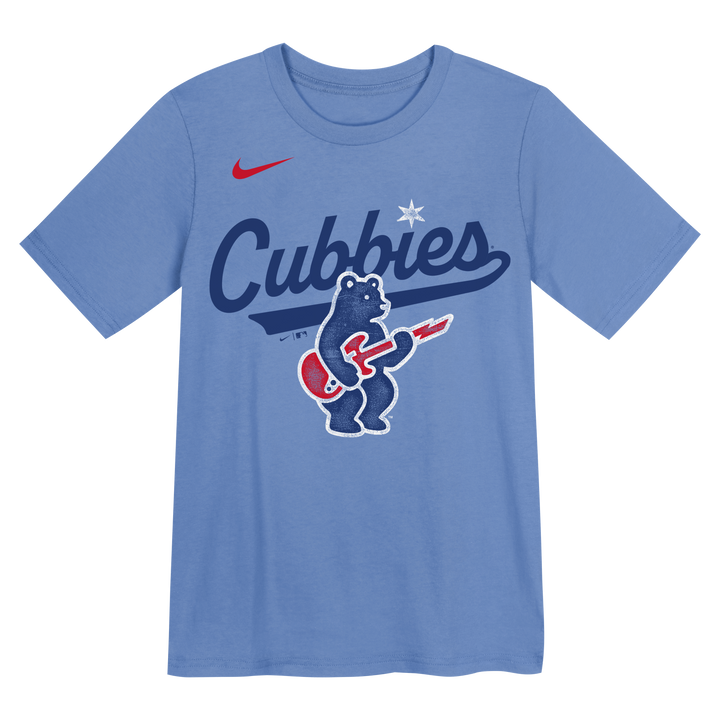 Chicago Cubs Blues Alternate Rock Bear Youth Tee (4–7) by Nike T-Shirt OUTERSTUFF LLC