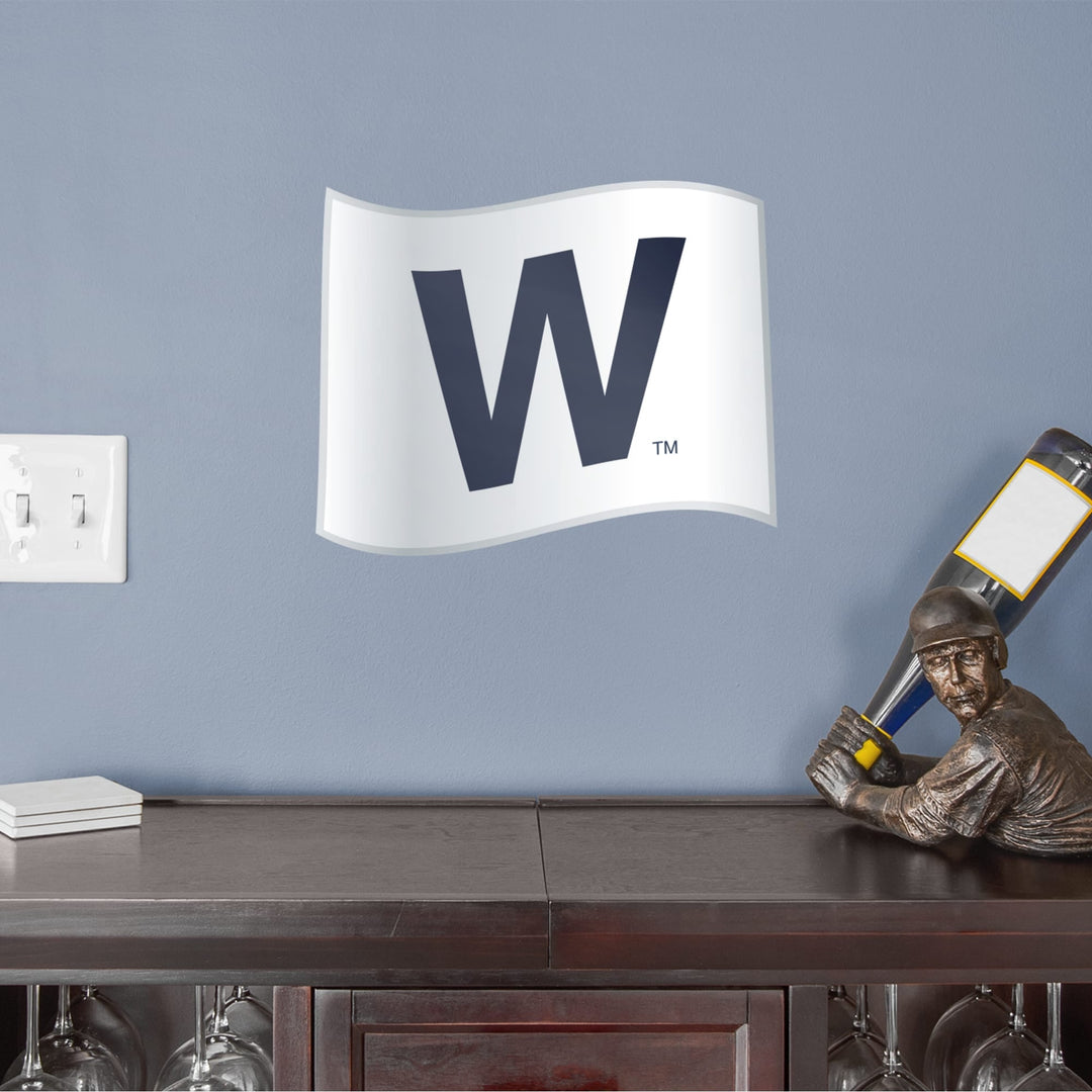 Chicago Cubs - RealBig "W" Flag Collection - Official MLB - Reusable Vinyl Wall Decals Vinyl Die-Cut Icon UNASSIGNED