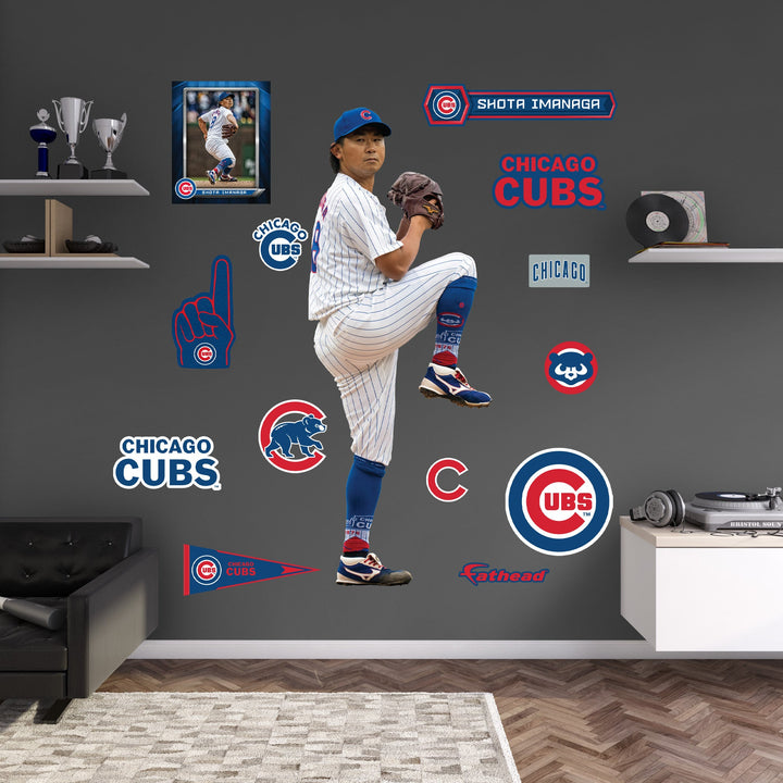 Shota Imanaga - RealBig Collection - Official MLB - Chicago Cubs - Reusable Vinyl Wall Decals Vinyl Die-Cut Character UNASSIGNED