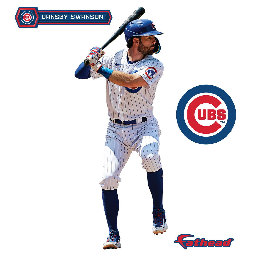 Dansby Swanson - RealBig Collection - Official MLB - Chicago Cubs - Reusable Vinyl Wall Decals Vinyl Die-Cut Character UNASSIGNED