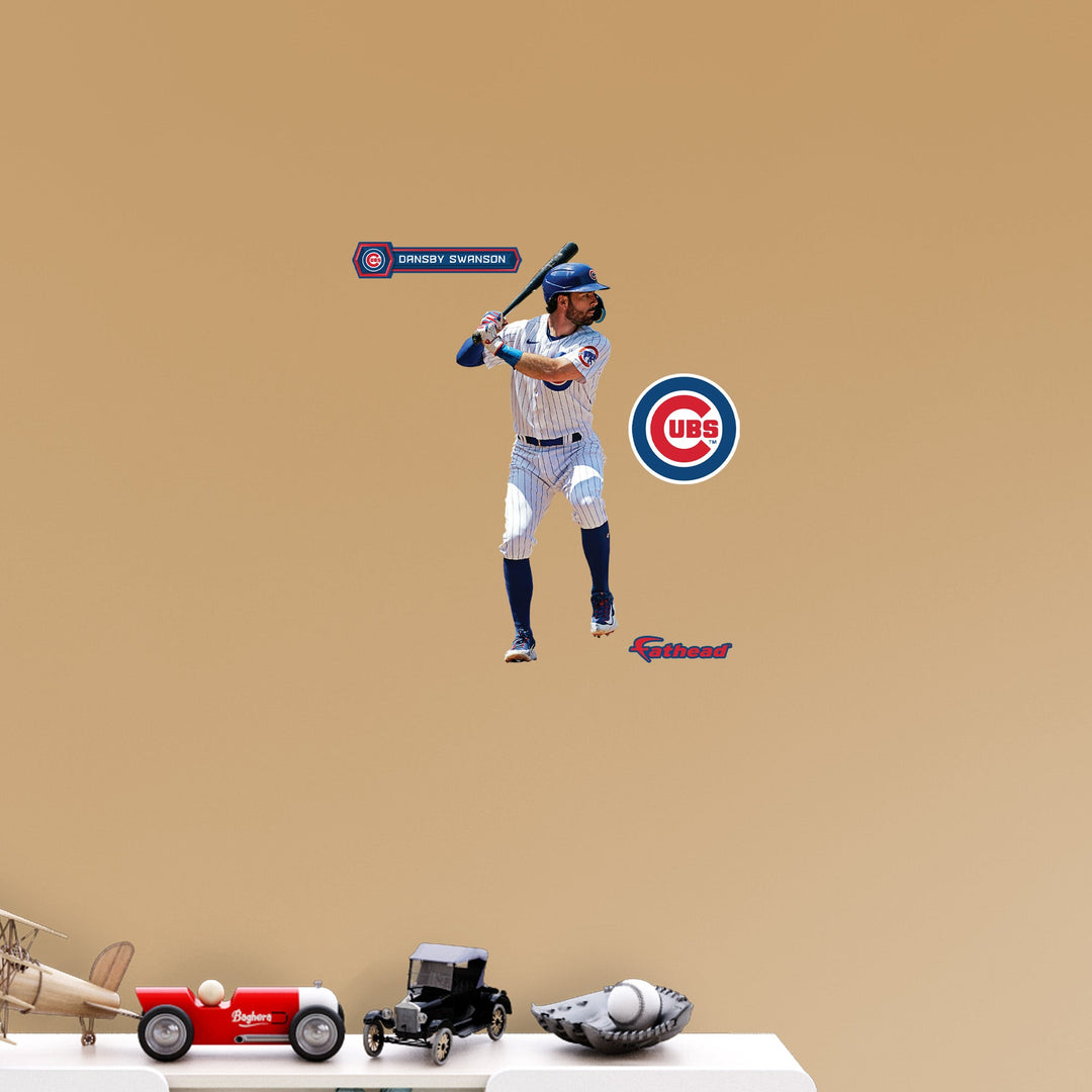 Dansby Swanson - RealBig Collection - Official MLB - Chicago Cubs - Reusable Vinyl Wall Decals Vinyl Die-Cut Character UNASSIGNED